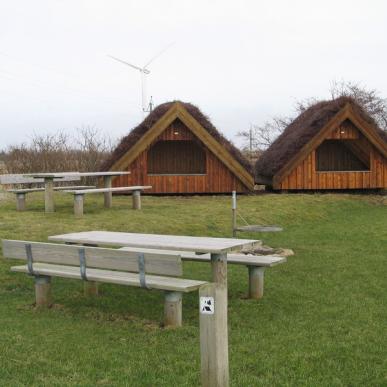 Shelterplads ved Høvsøre i Naturpark Nissum Fjord